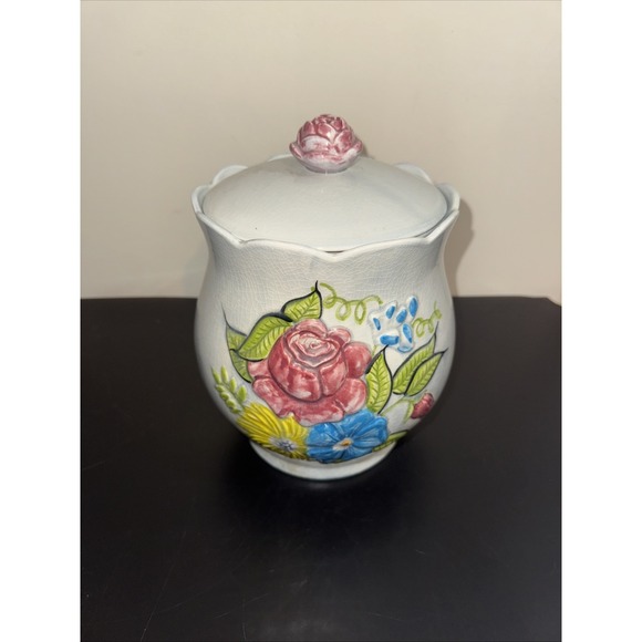 Mid-Century Cookie Jar California Pottery USA  Biscuit Barrel or Canister Set - Picture 5 of 14